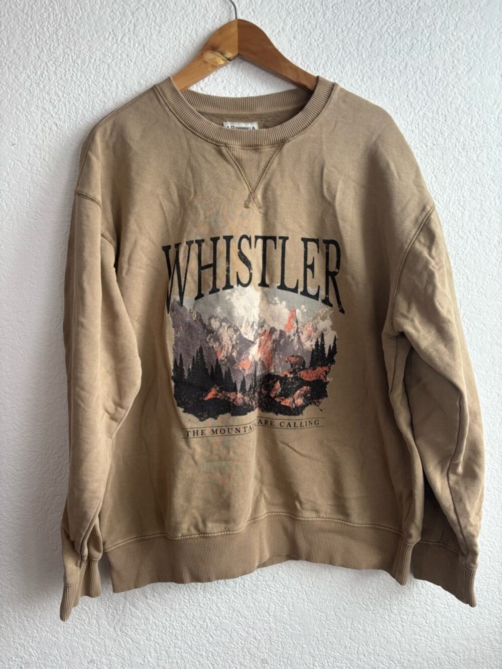Arizona Jean Company Cotton Whistler Graphic Crewneck Tan Large